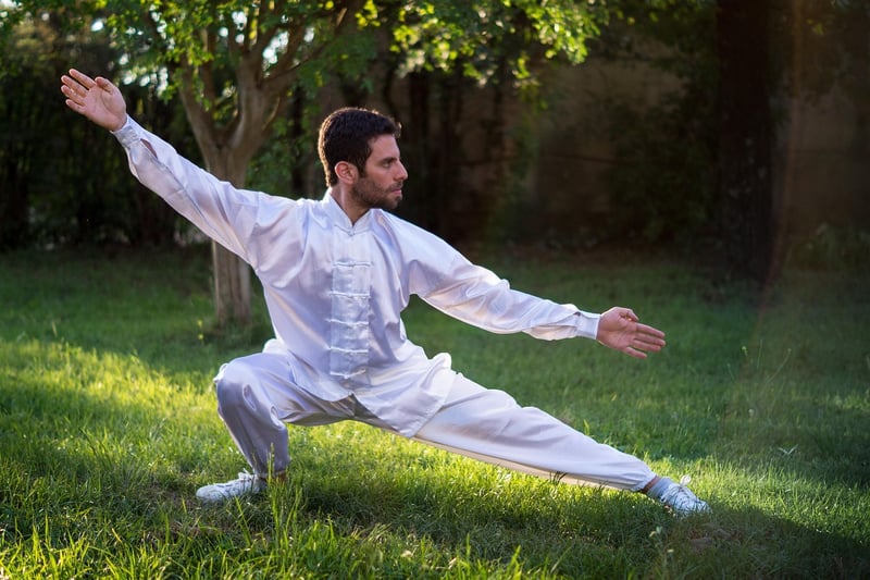 Tai Chi Qigong Sunrise Silhouette